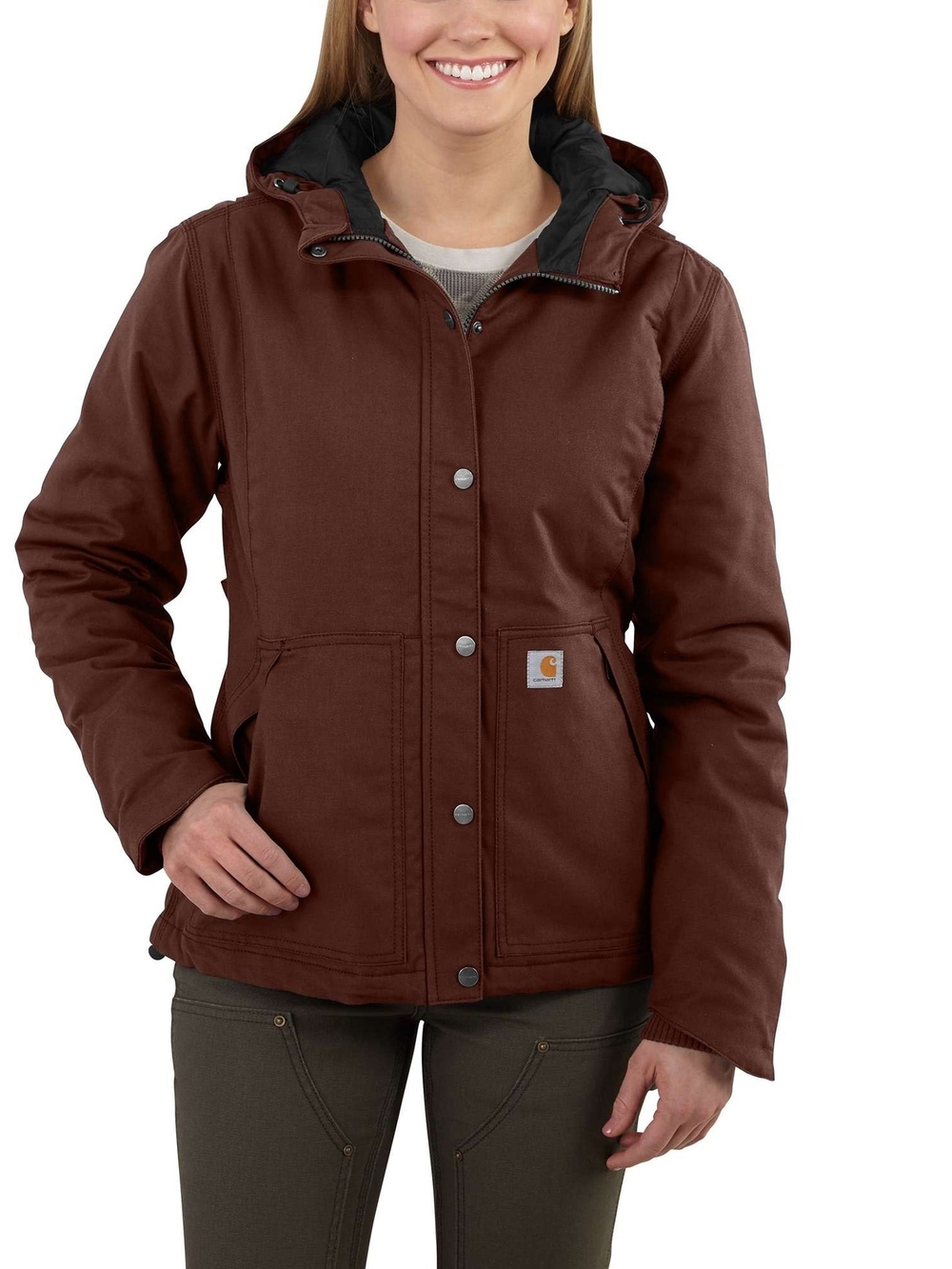 NWOT Carhartt Full Swing Cryder Insulated Hooded Jacket Brown - Medium